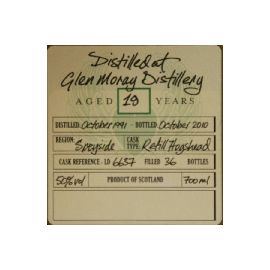 Glen Moray 1991 19 Years Single Malt Whisky