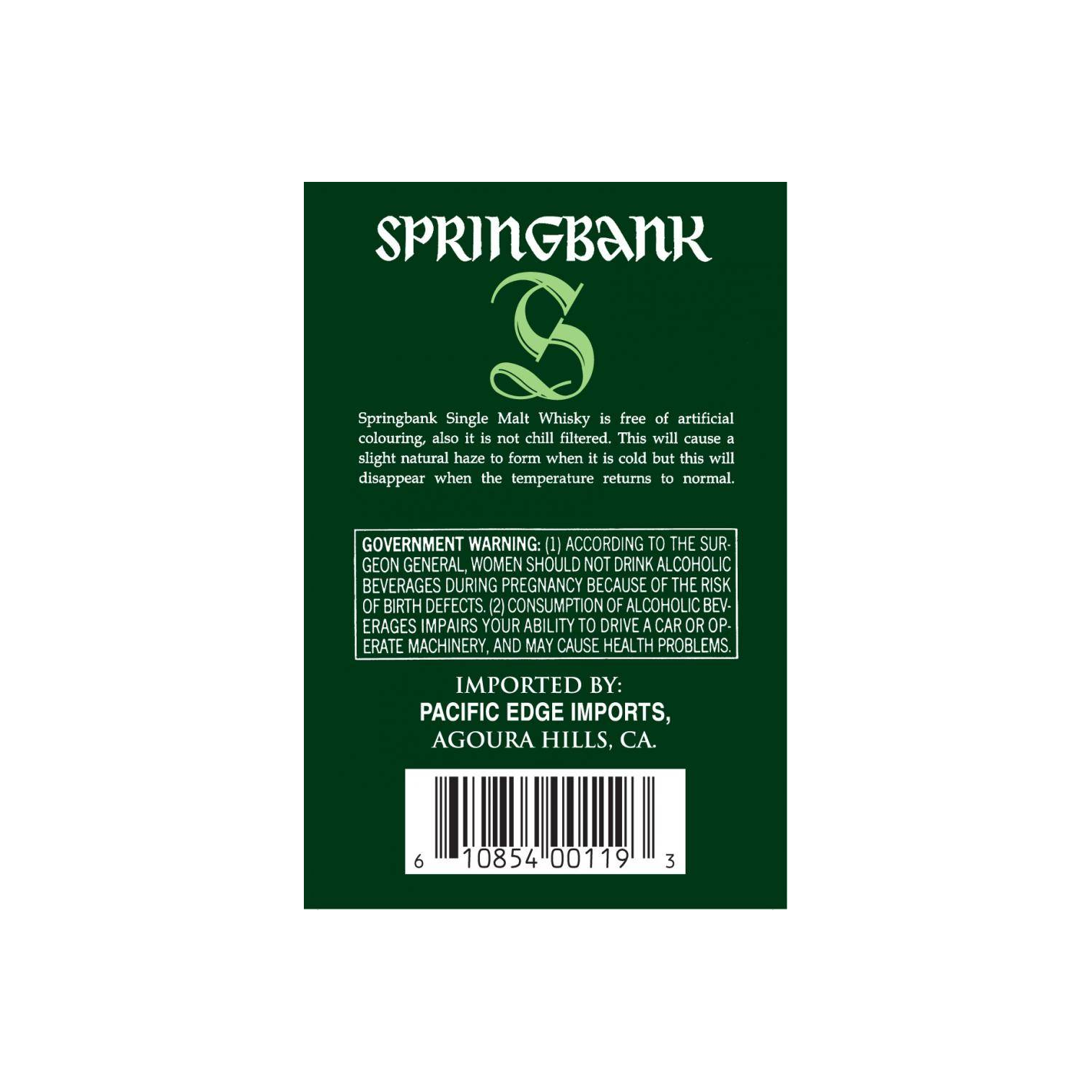 Springbank 12 Years Single Malt Whisky 2