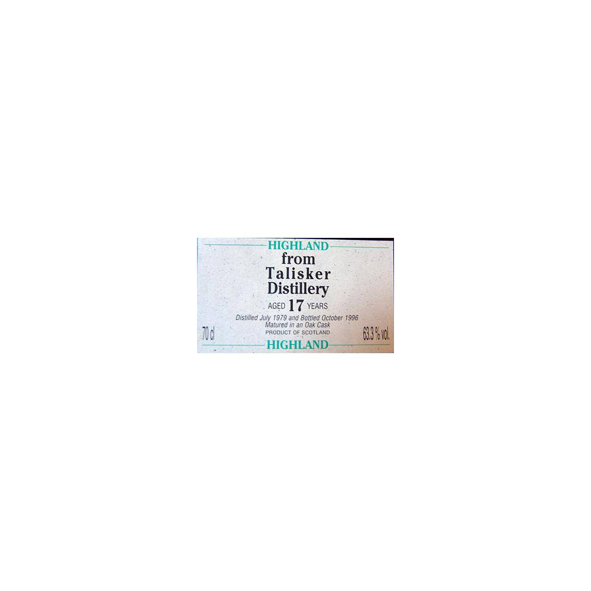 Talisker Authentic Collection 1979 17 Years Single Malt Whisky