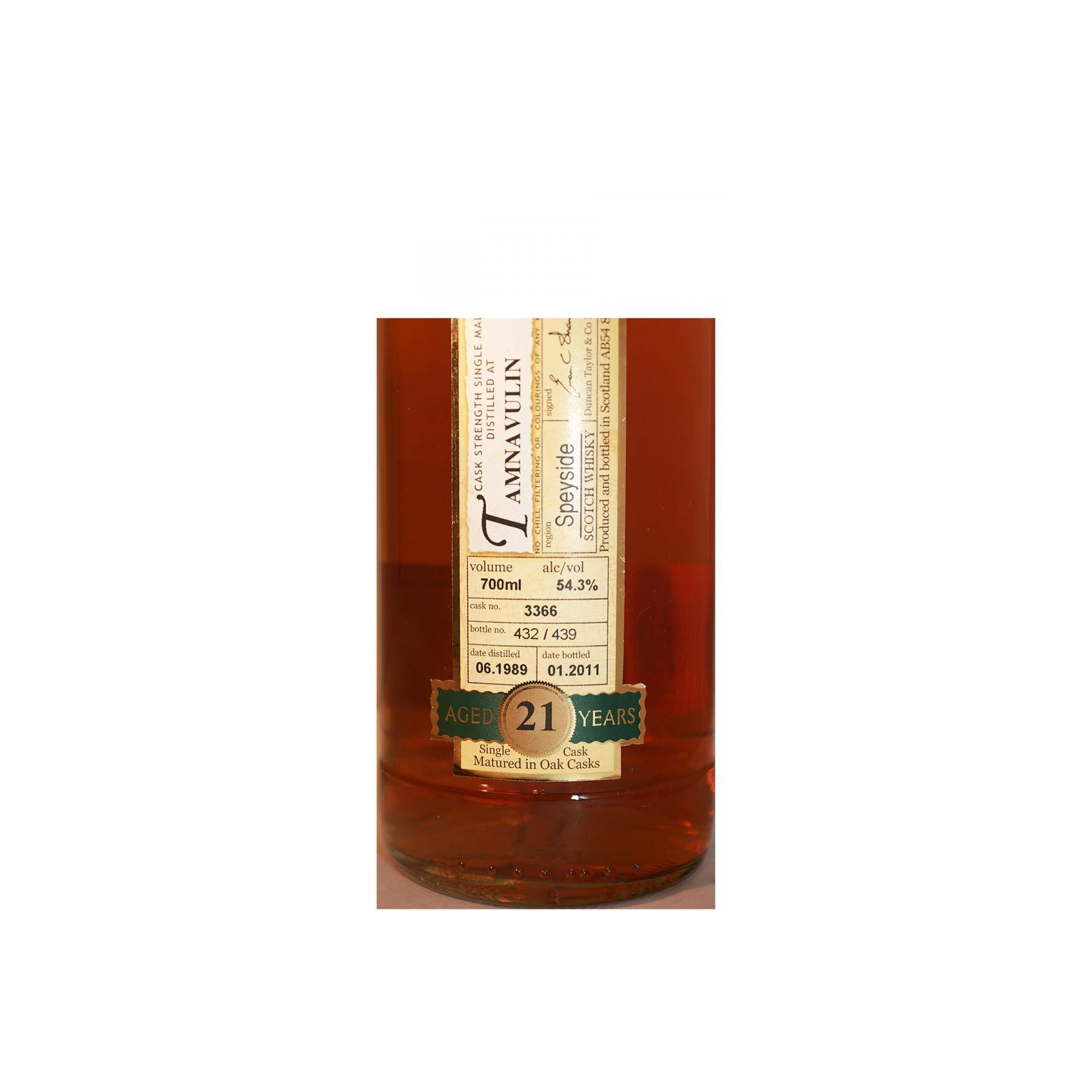 Tamnavulin Rare Auld 1989 21 Years Single Malt Whisky 2