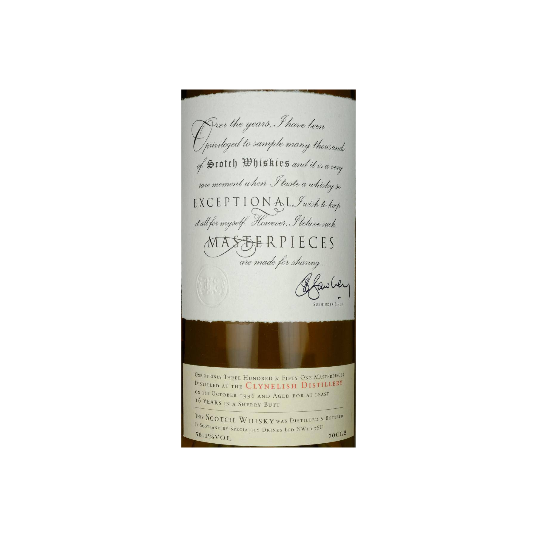 Clynelish 1996 16 Years Single Malt Whisky 3