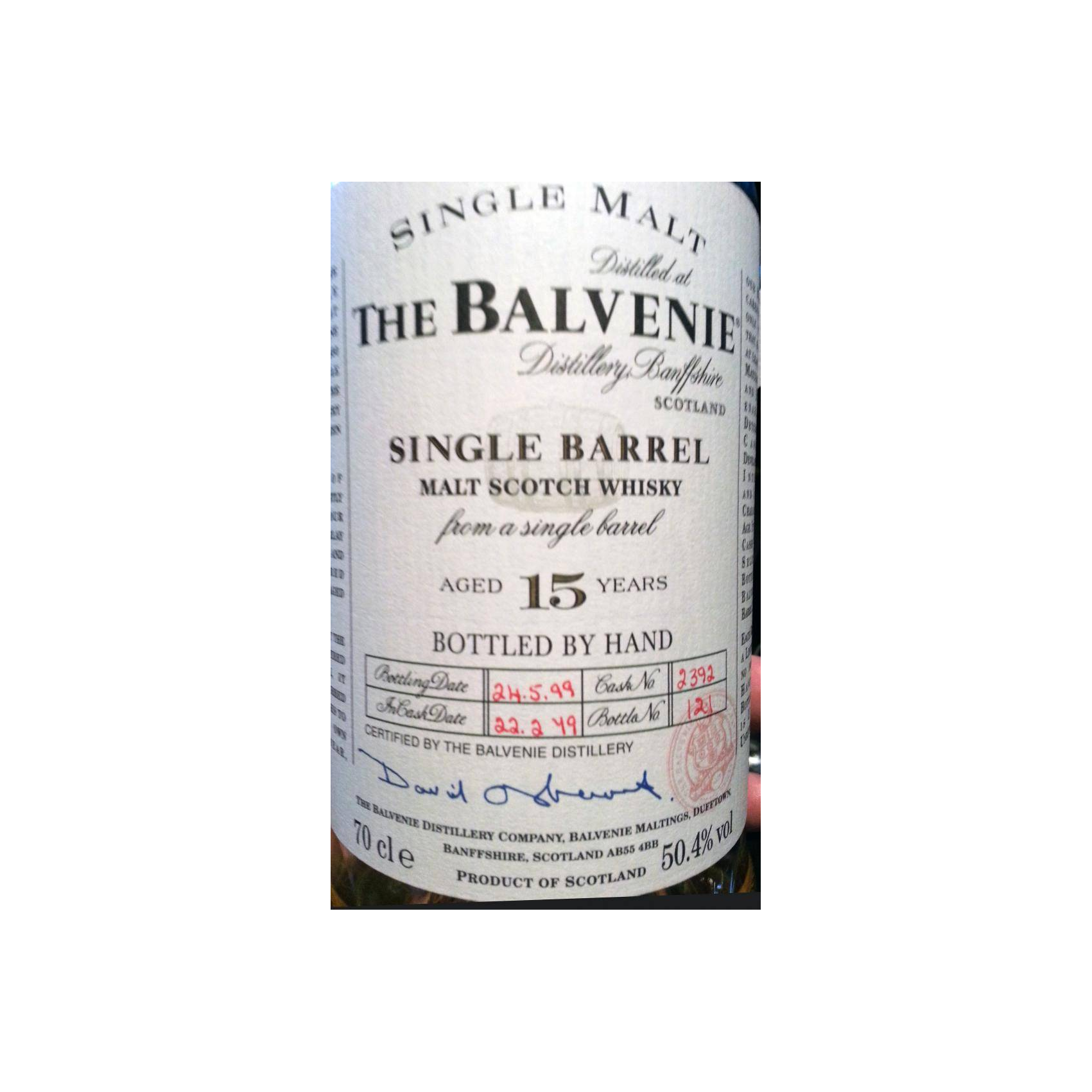 The Balvenie Single Cask 1979 15 Years Single Malt Whisky 2