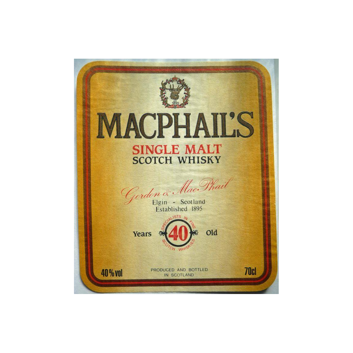 Gordon & MacPhail 40 Years Single Malt Whisky 2