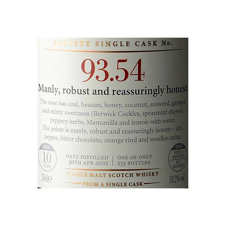 The Scotch Malt Whisky Society 2002 10 Years Single Malt Whisky 2