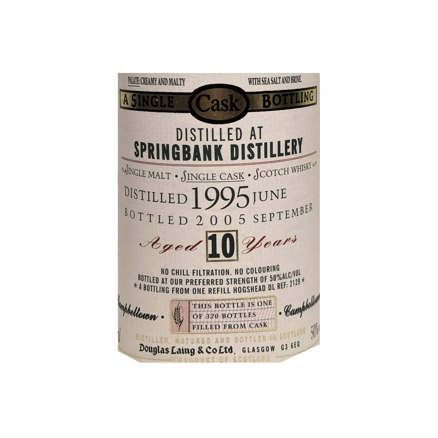 Springbank Old Malt Cask 1995 10 Years Single Malt Whisky 3