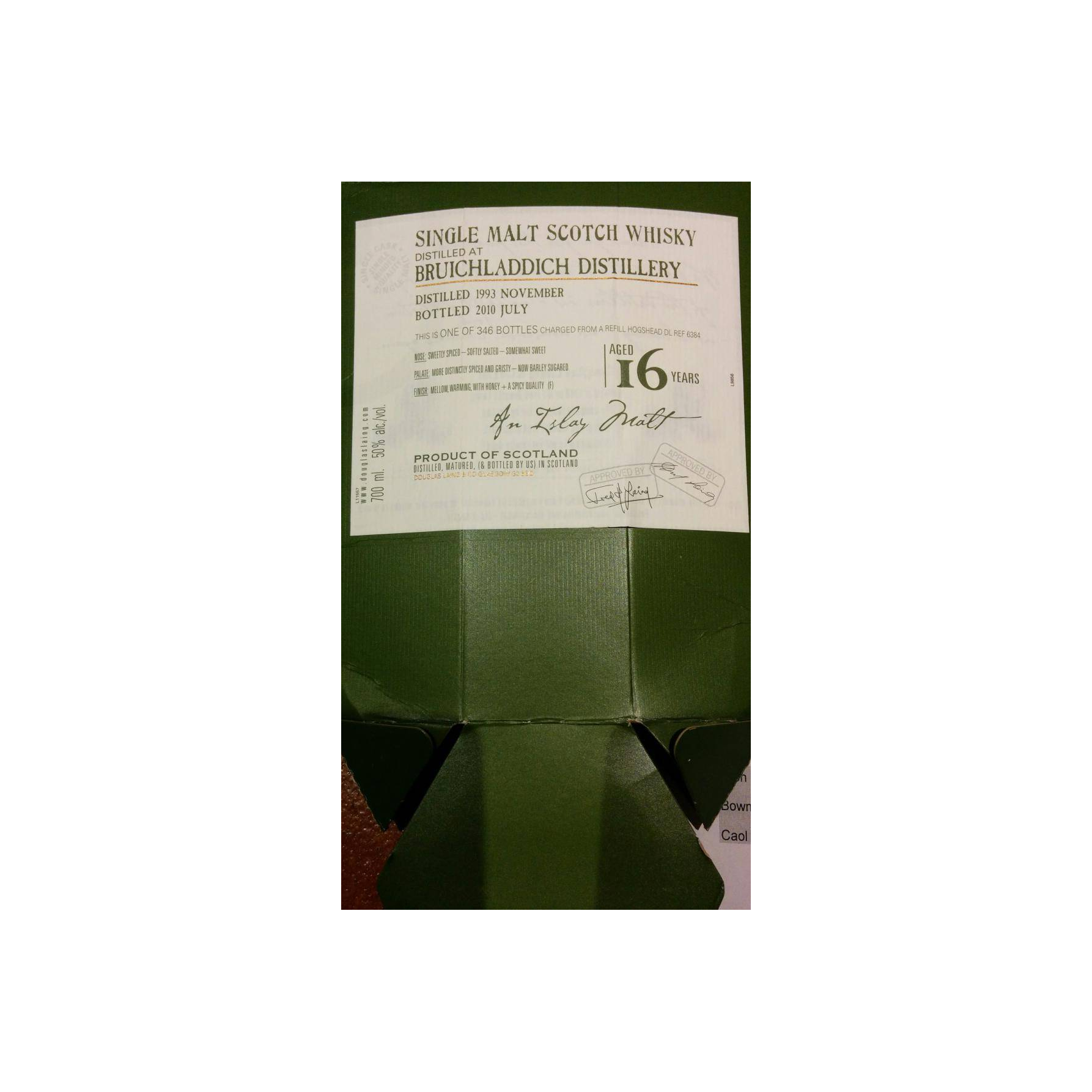 Bruichladdich Old Malt Cask 1993 16 Years Single Malt Whisky 2