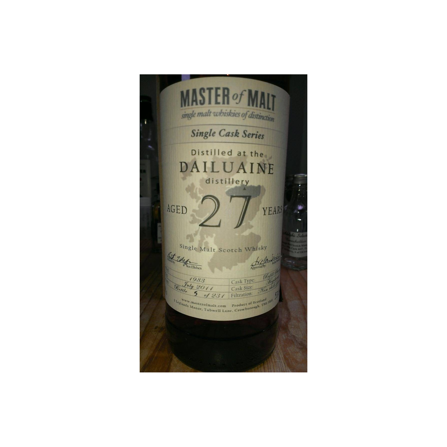 Dailuaine Single Cask 1983 27 Years Single Malt Whisky 2