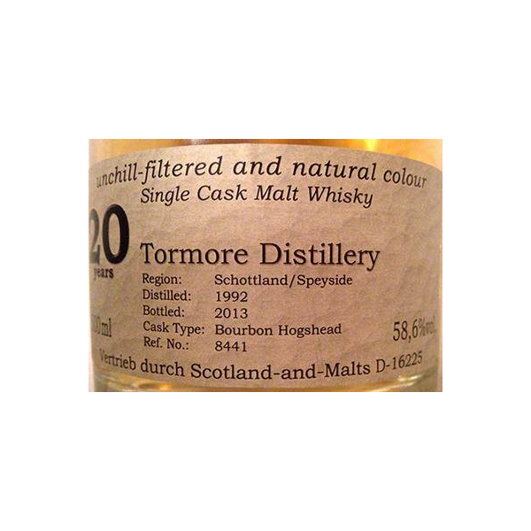 Tormore 1992 20 Years Single Malt Whisky