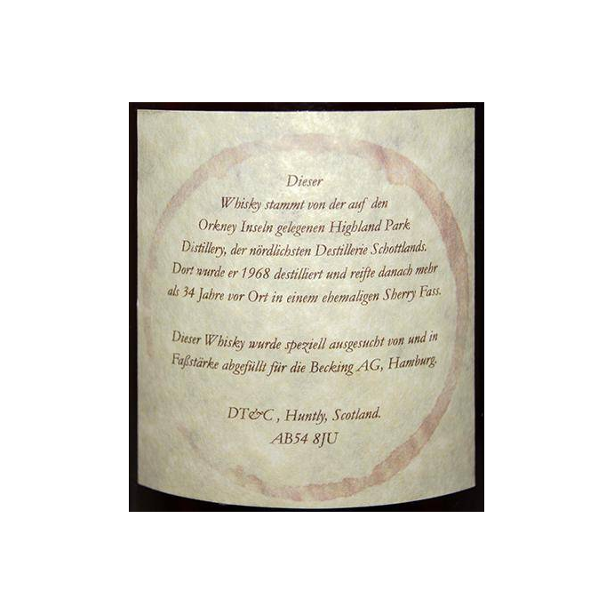 Highland Park 1968 34 Years Single Malt Whisky 2