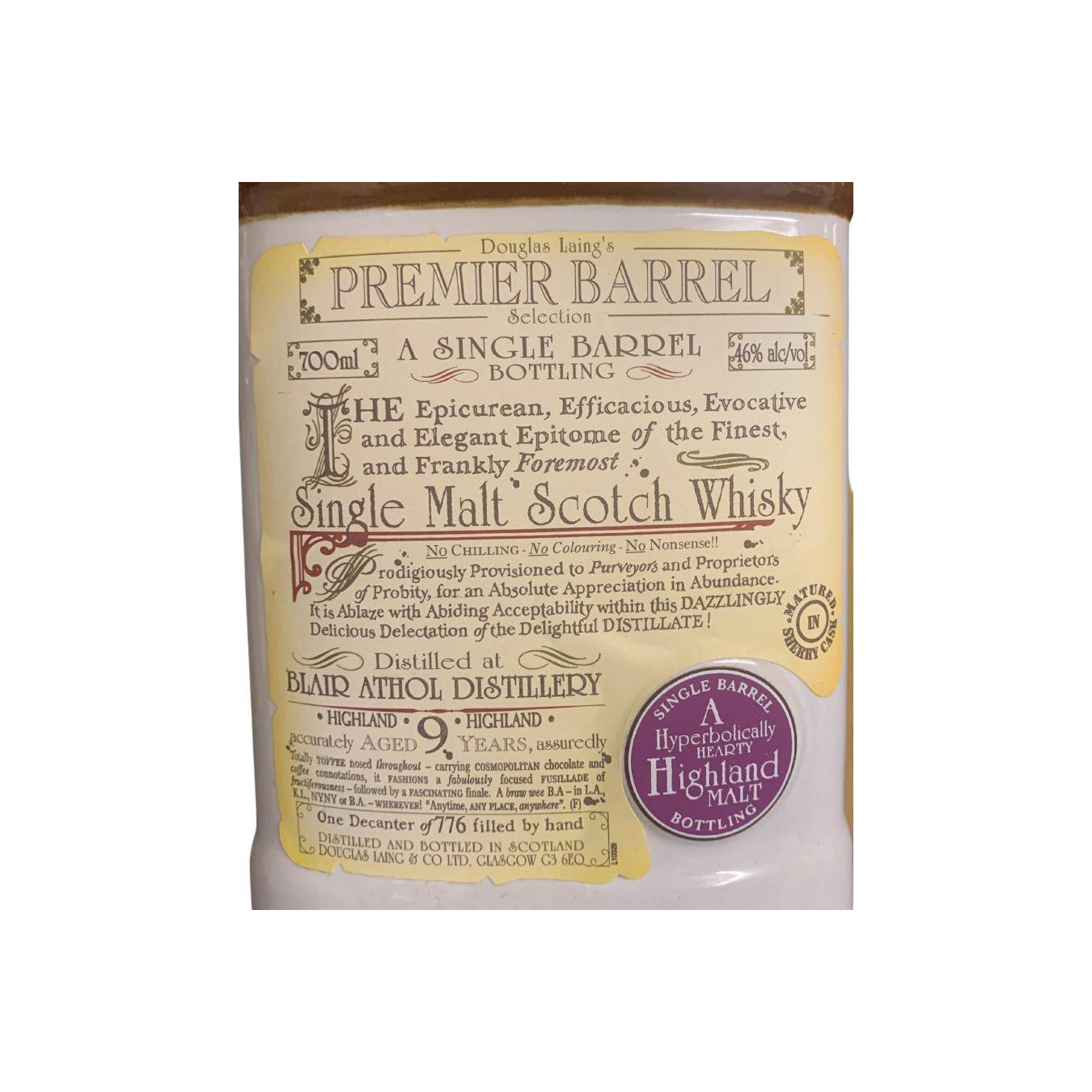 Blair Athol 9 Years Single Malt Whisky 2