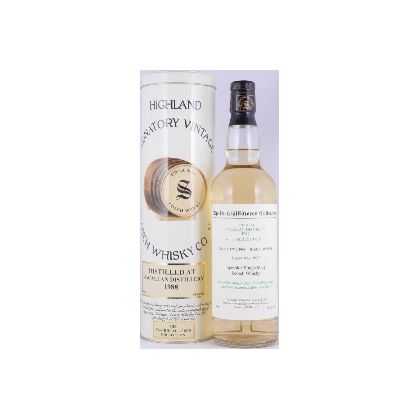 The Macallan The Un-Chillfiltered Collection 1988 11 Years Single Malt Whisky