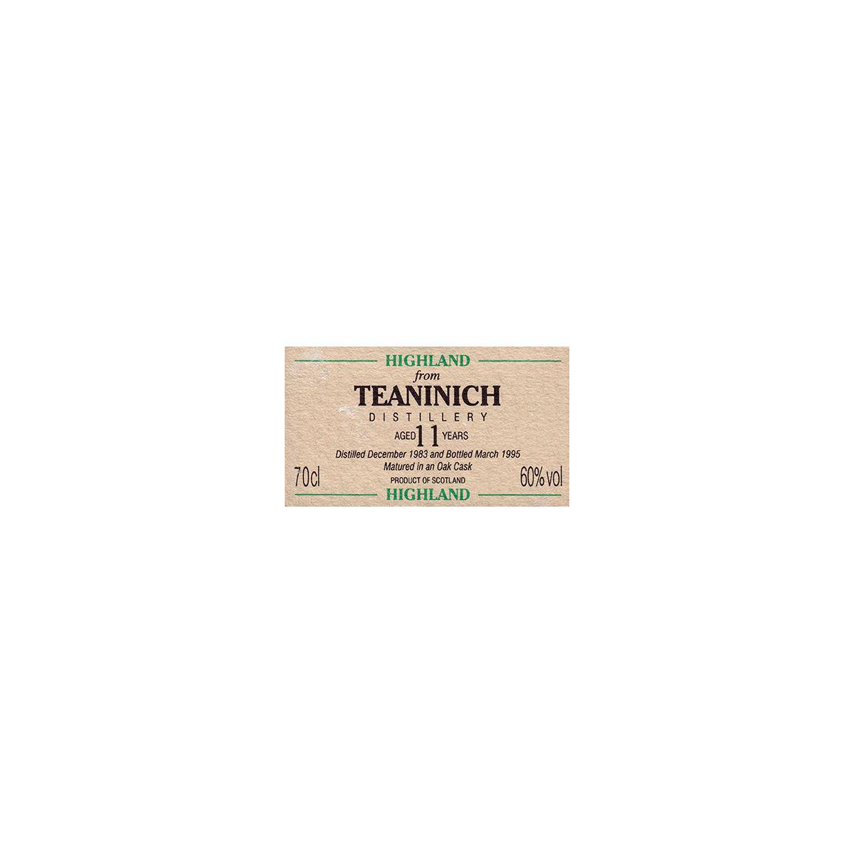 Teaninich Authentic Collection 1983 11 Years Single Malt Whisky