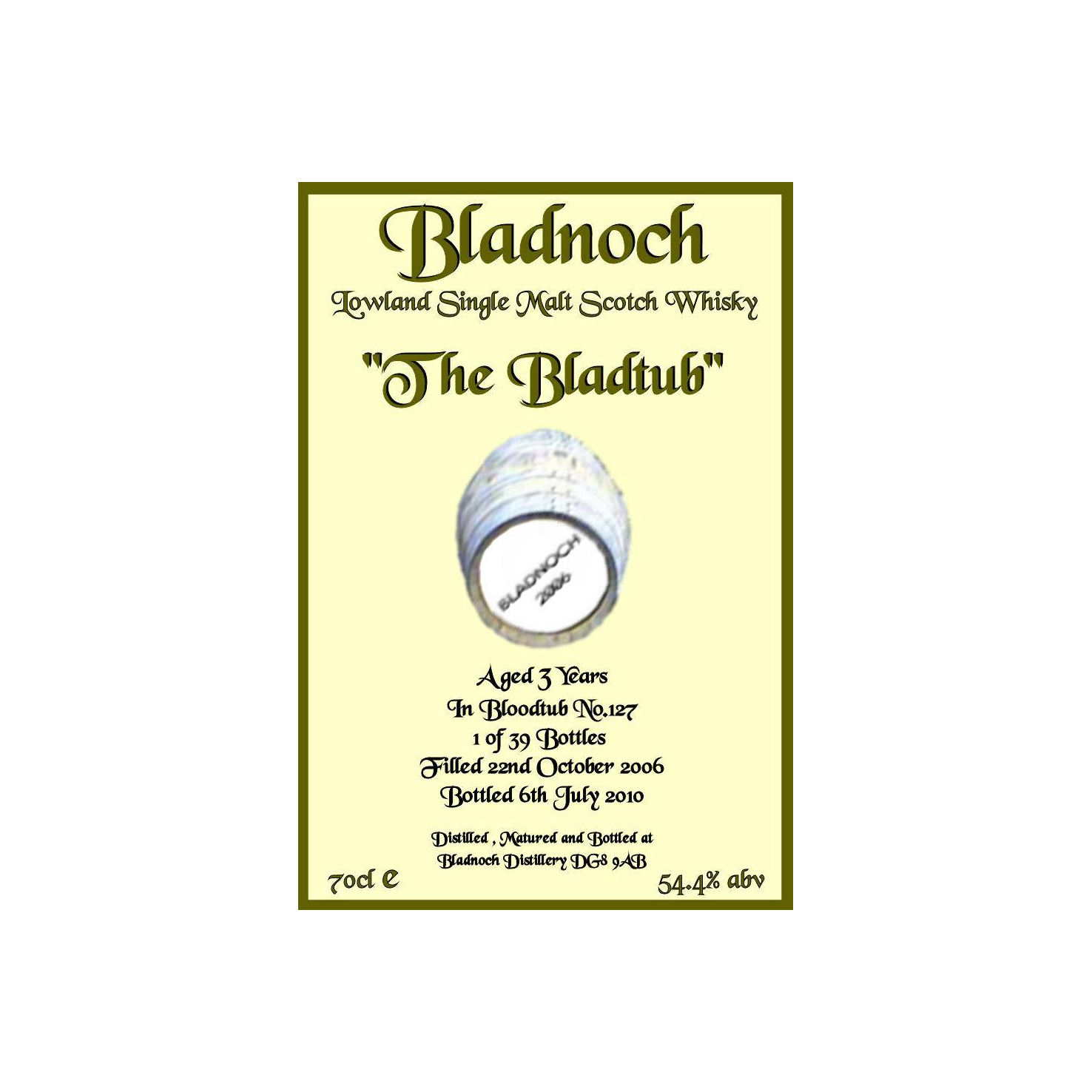 Bladnoch 2006 3 Years Single Malt Whisky