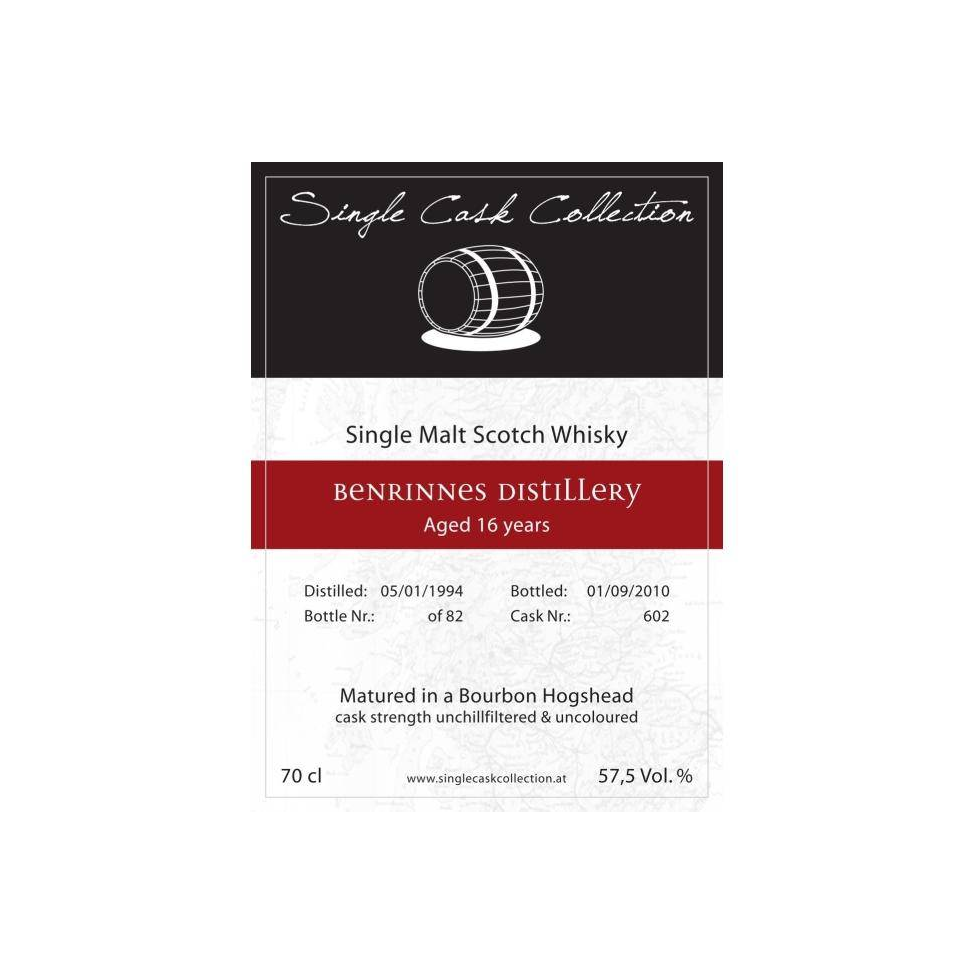 Benrinnes 1994 16 Years Single Malt Whisky