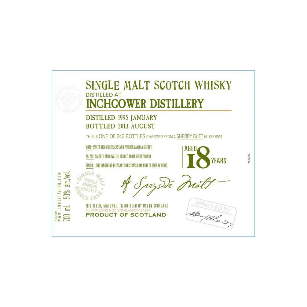 Inchgower Old Malt Cask 1995 18 Years Single Malt Whisky 2
