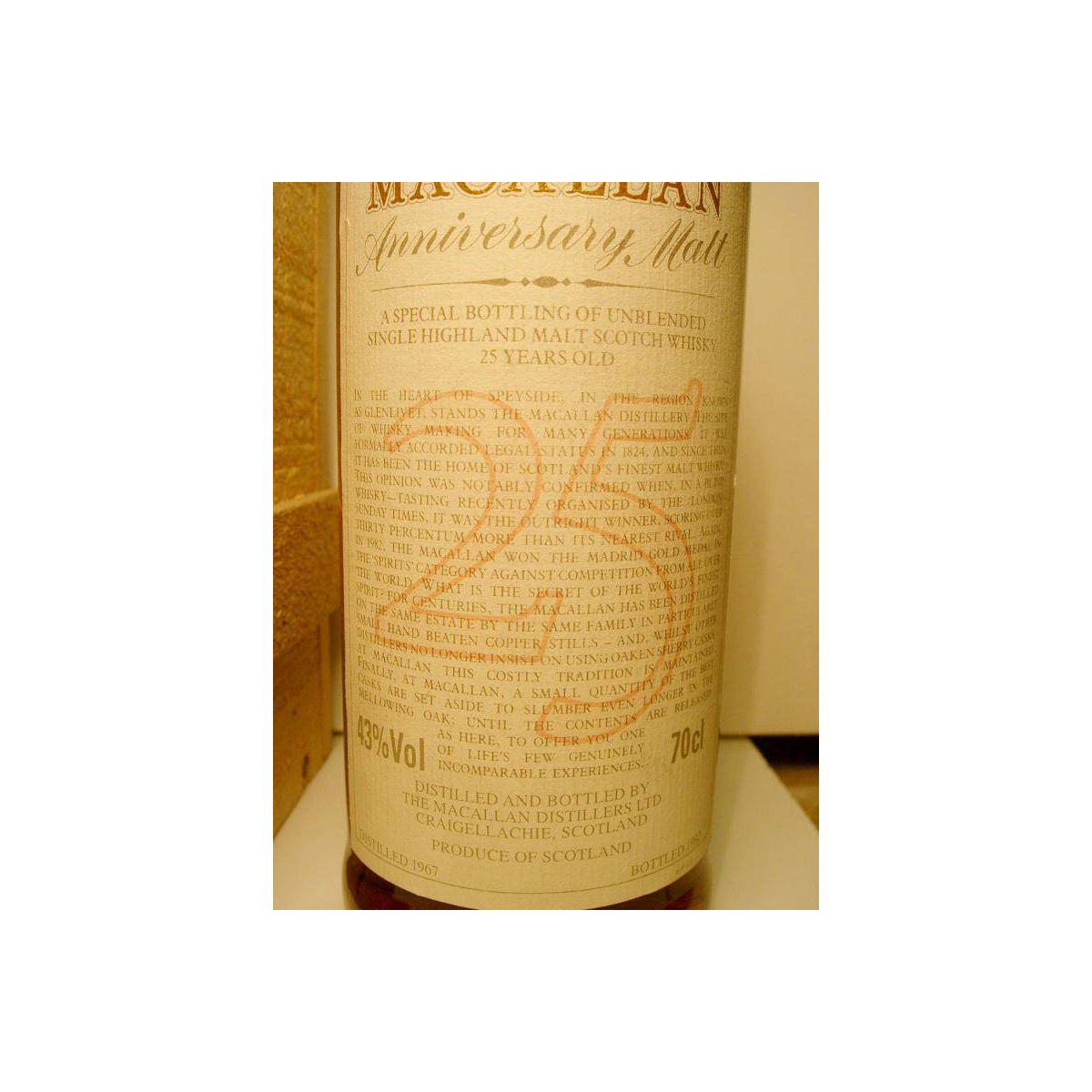 The Macallan 1967 25 Years Single Malt Whisky 2