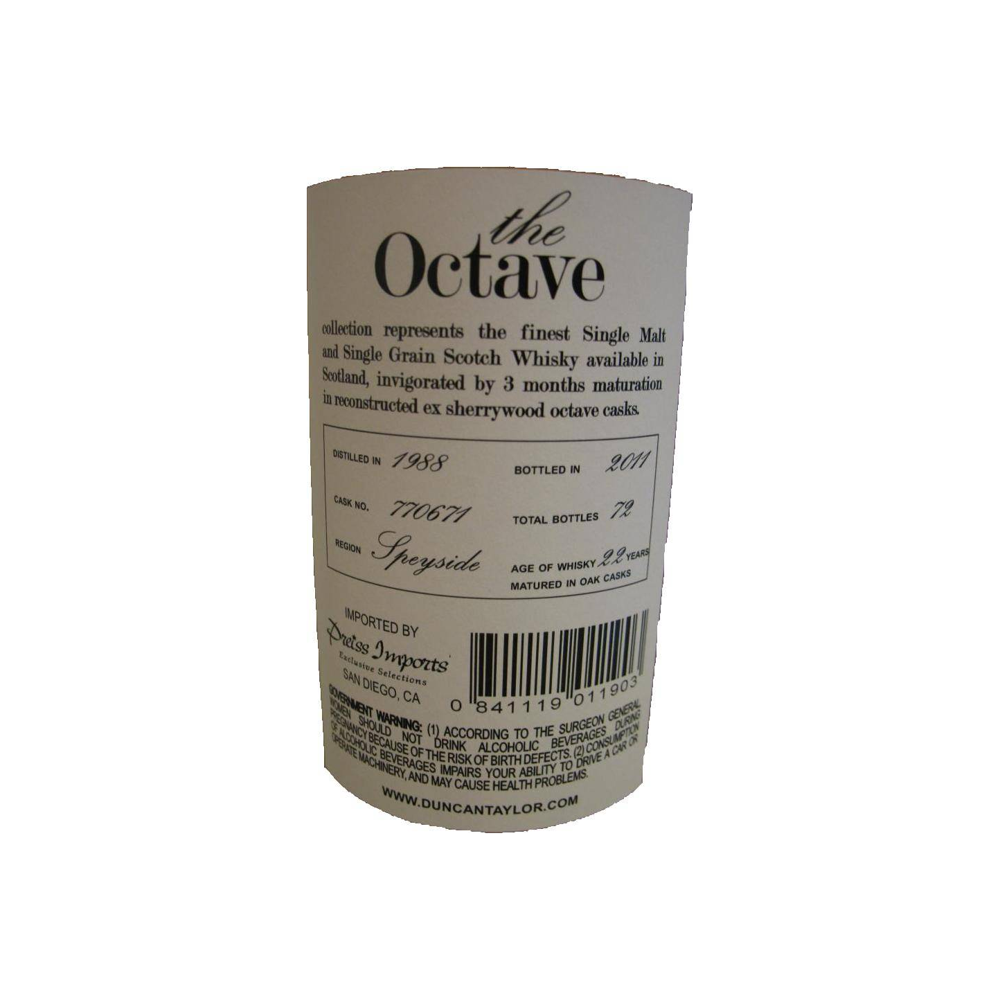 Auchroisk The Octave 1988 22 Years Single Malt Whisky