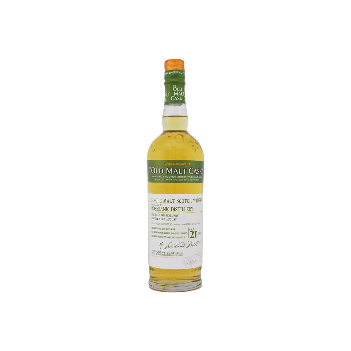 Rosebank Old Malt Cask 1990 21 Years Single Malt Whisky