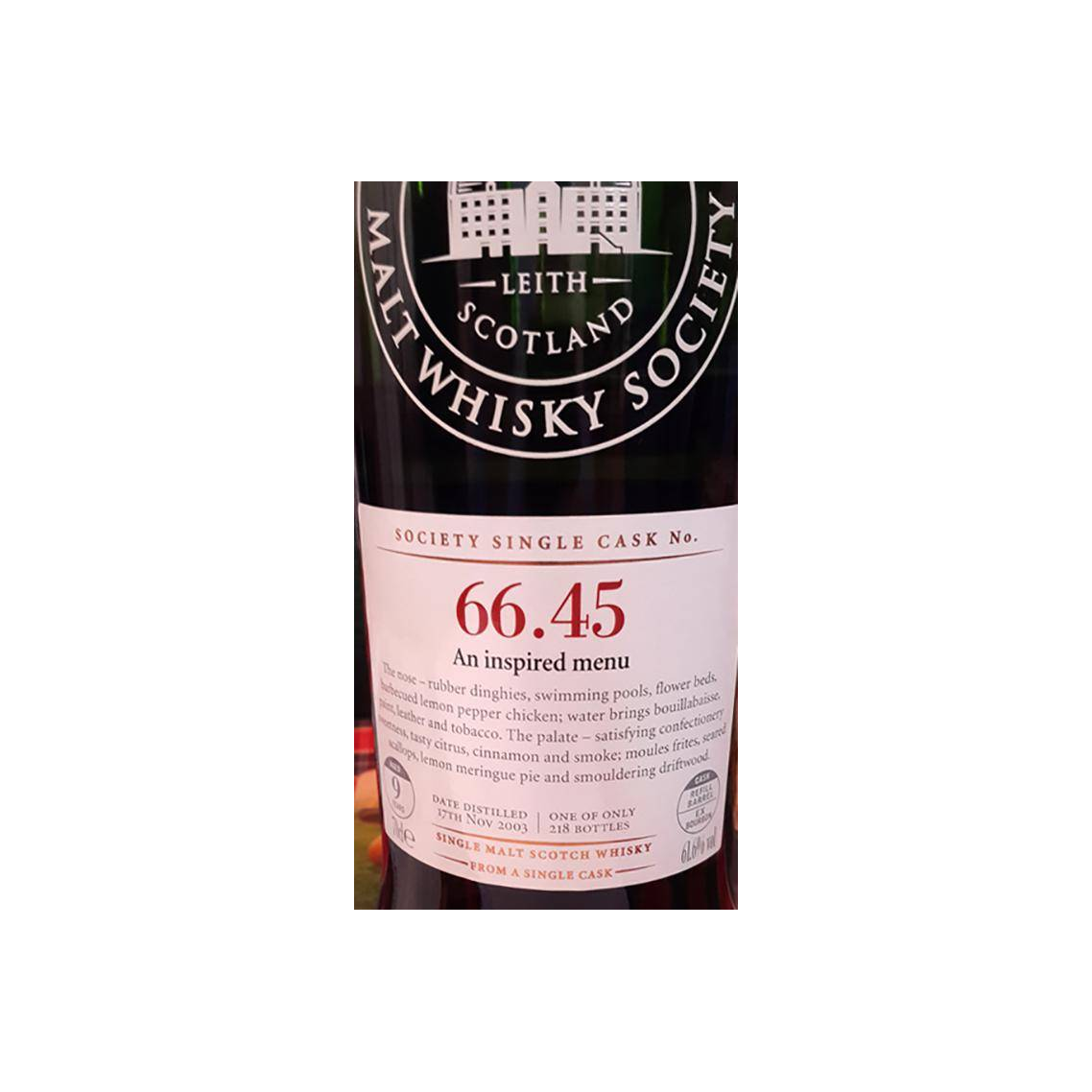 The Scotch Malt Whisky Society 2003 9 Years Single Malt Whisky 2