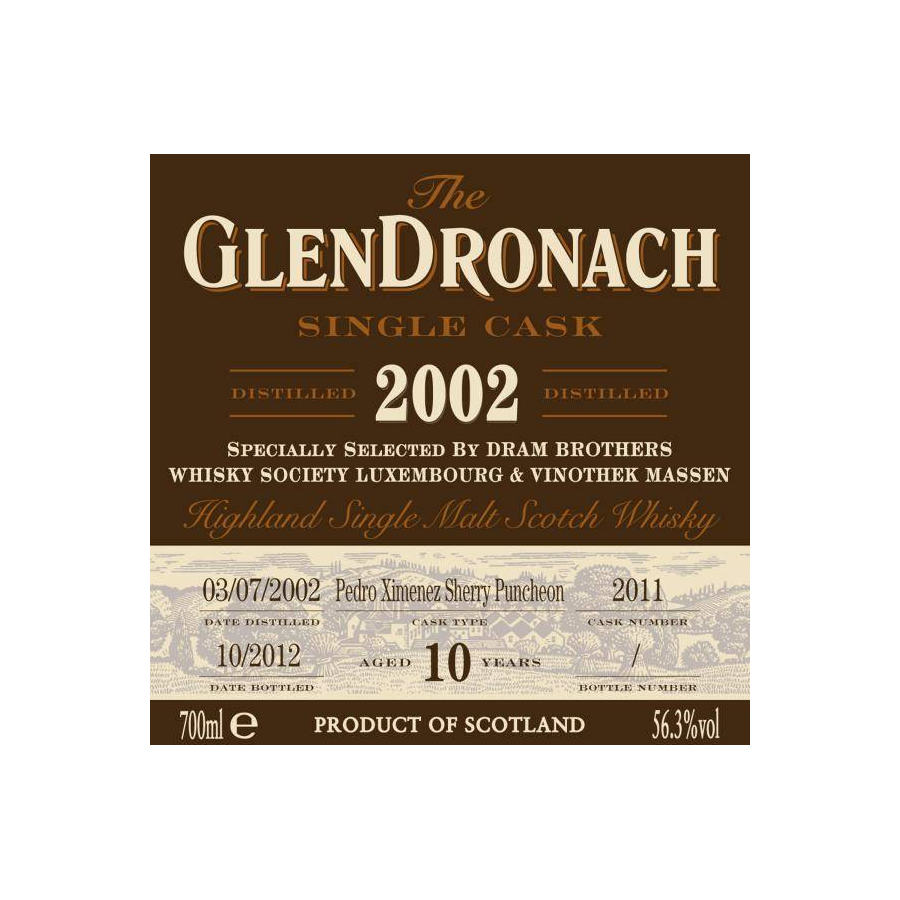 GlenDronach Single Cask 2002 10 Years Single Malt Whisky 2