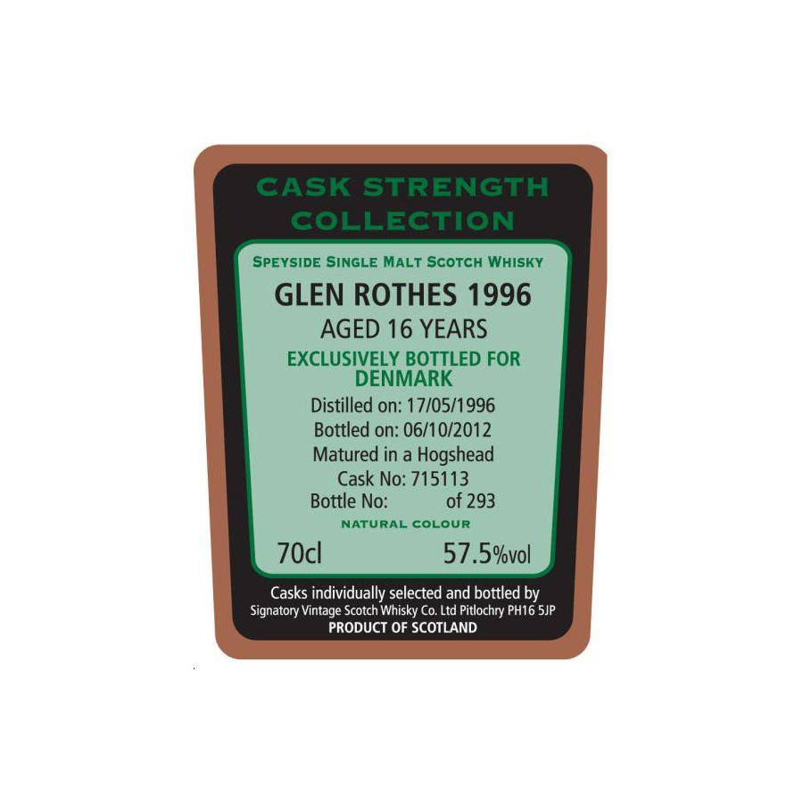 The Glenrothes Cask Strength Collection 1996 16 Years Single Malt Whisky 2