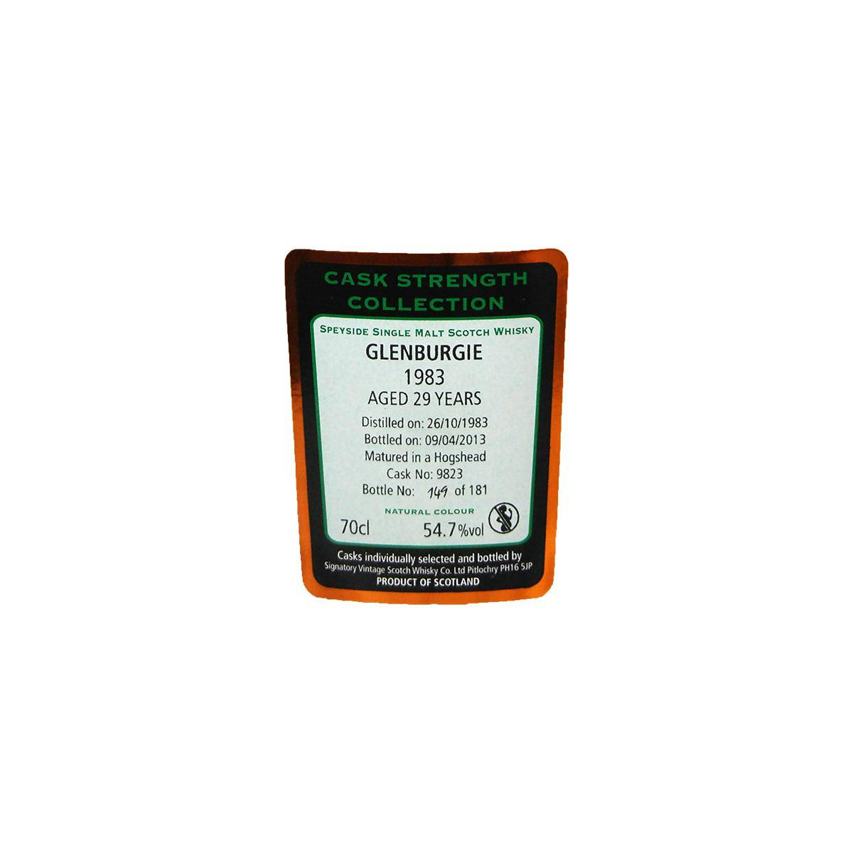 Glenburgie Cask Strength Collection 1983 29 Years Single Malt Whisky 2
