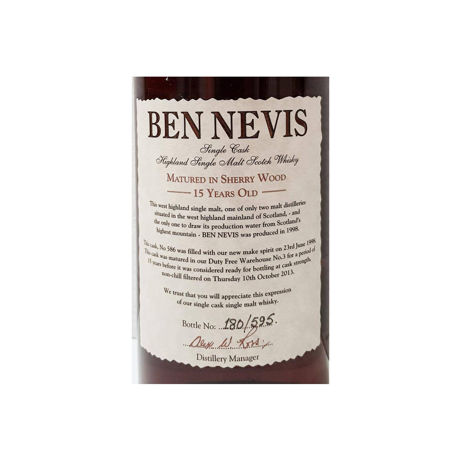 Ben Nevis Single Cask 1998 15 Years Single Malt Whisky 3