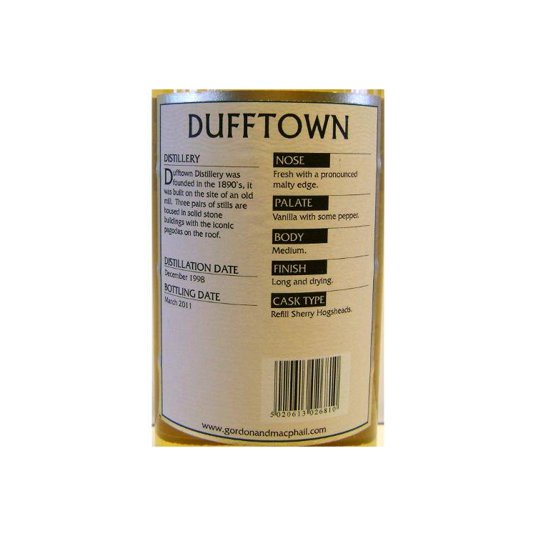 Dufftown Connoisseurs Choice 1998 12 Years Single Malt Whisky 2