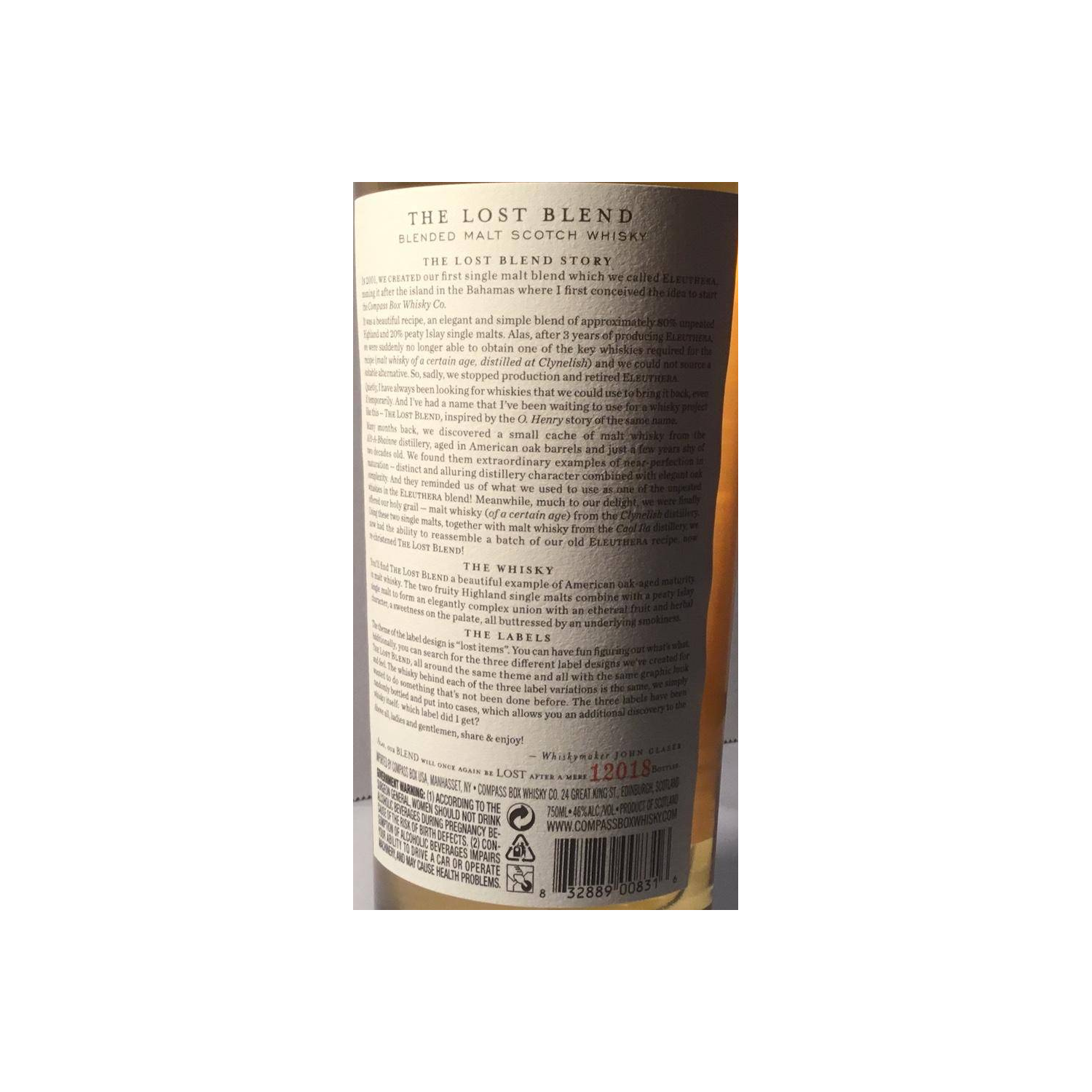 Compass Box Limited Edition Blended Malt Whisky 2