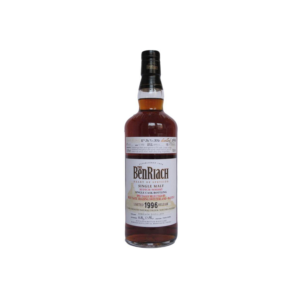 BenRiach Individual Cask Bottling 1996 17 Years Single Malt Whisky 2