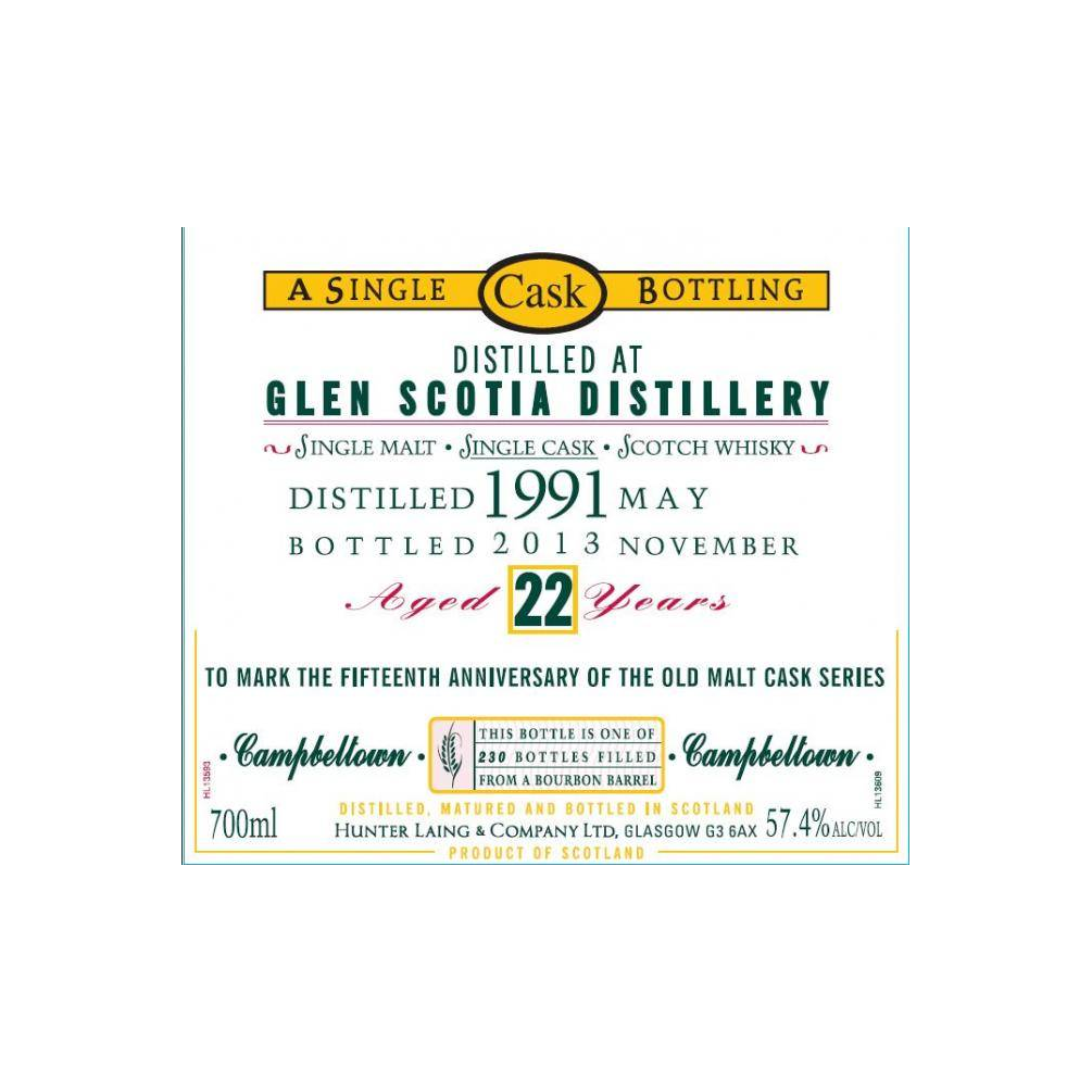 Glen Scotia 1991 22 Years Single Malt Whisky 2