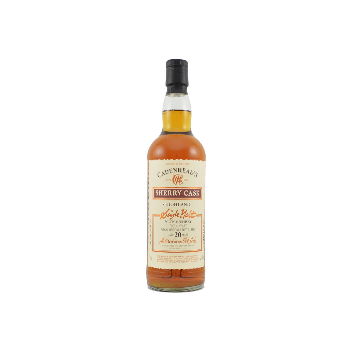 Royal Brackla 1992 20 Years Single Malt Whisky