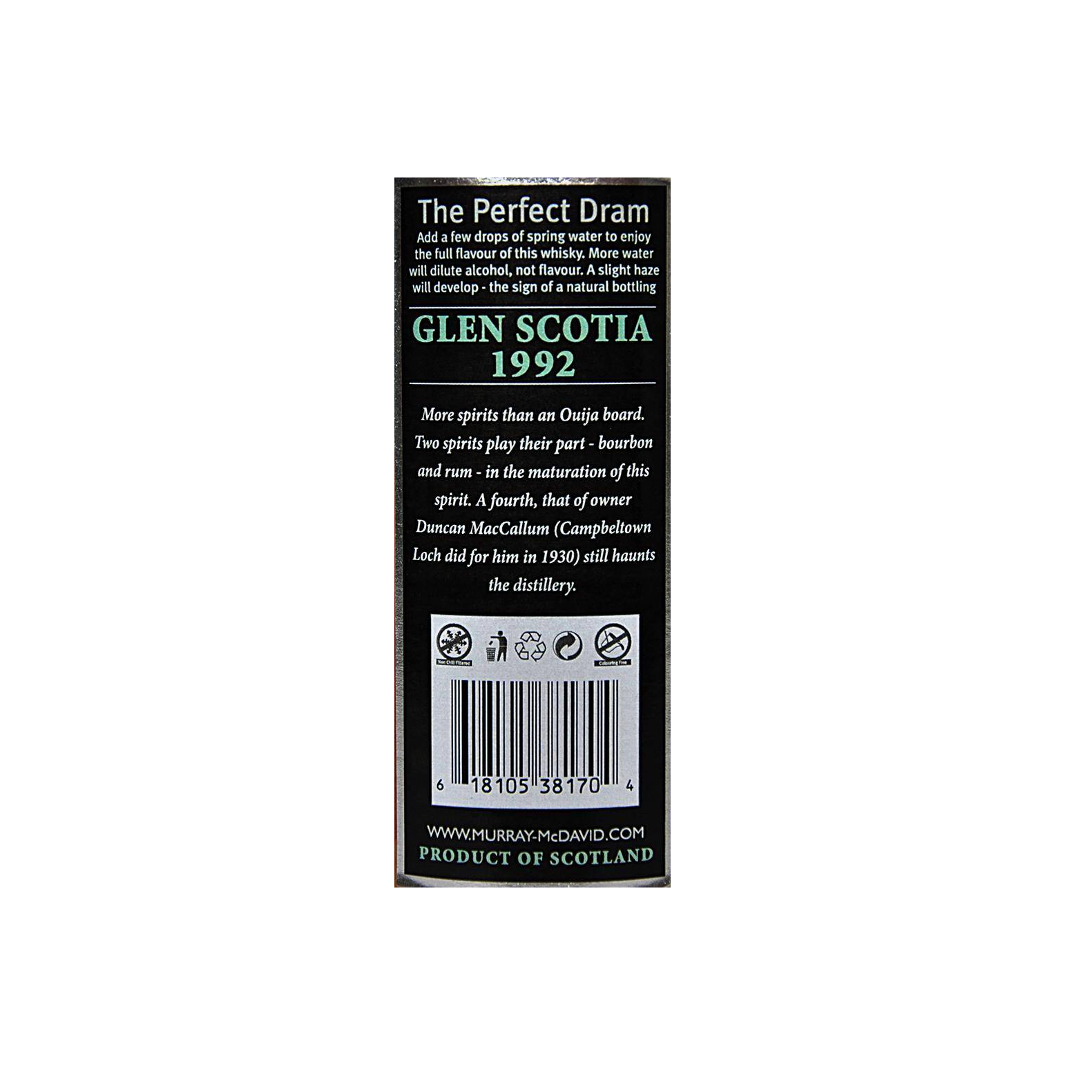Glen Scotia 1992 15 Years Single Malt Whisky