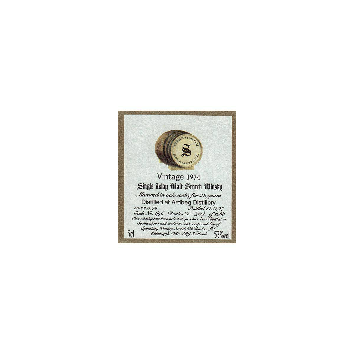 Ardbeg 1974 23 Years Single Malt Whisky 3