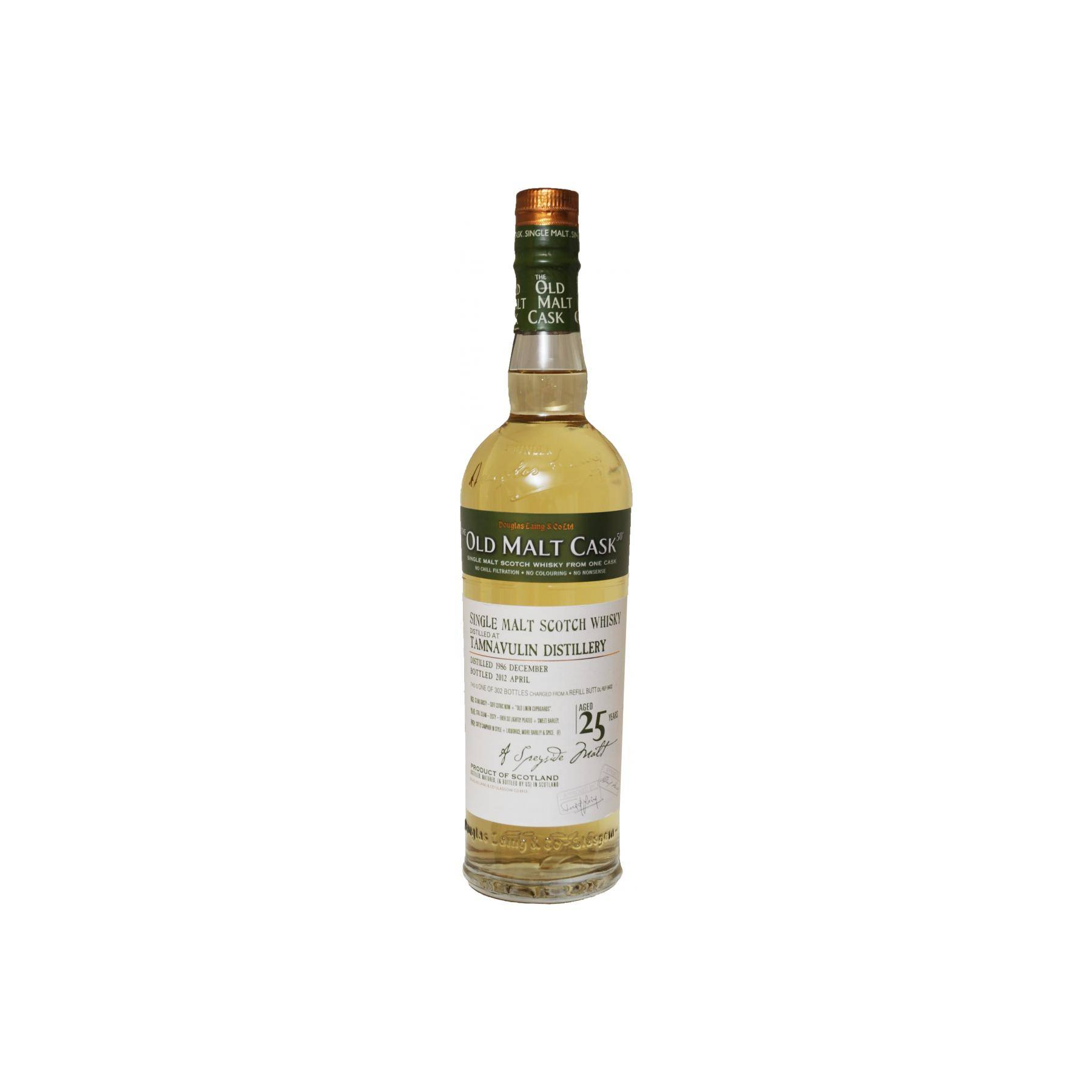 Tamnavulin Old Malt Cask 1986 25 Years Single Malt Whisky