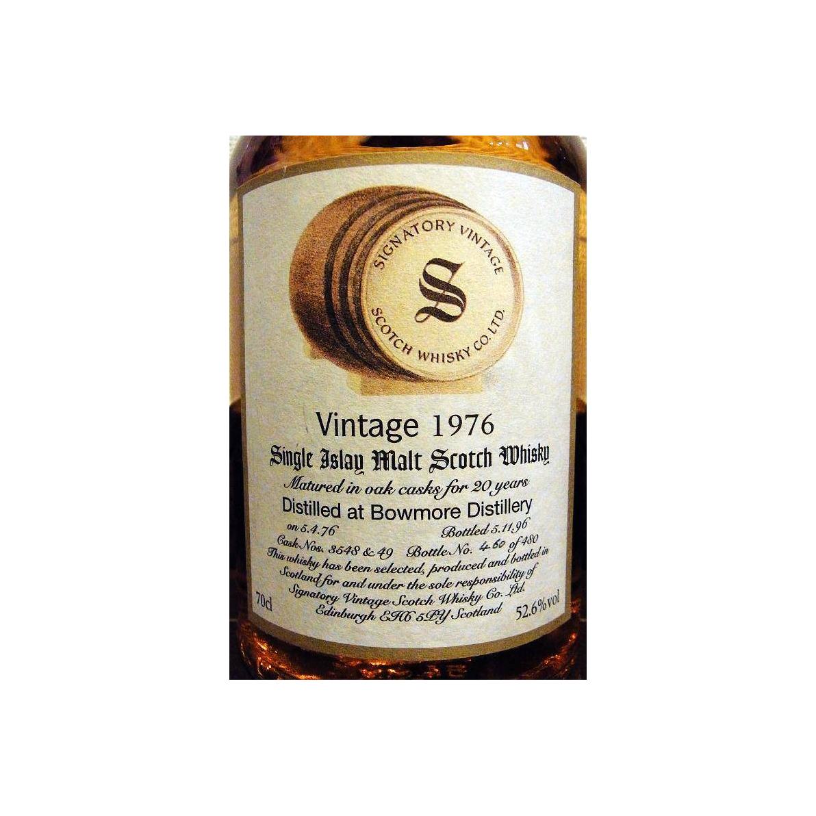Bowmore Vintage Collection - Dumpy 1976 20 Years Single Malt Whisky 2