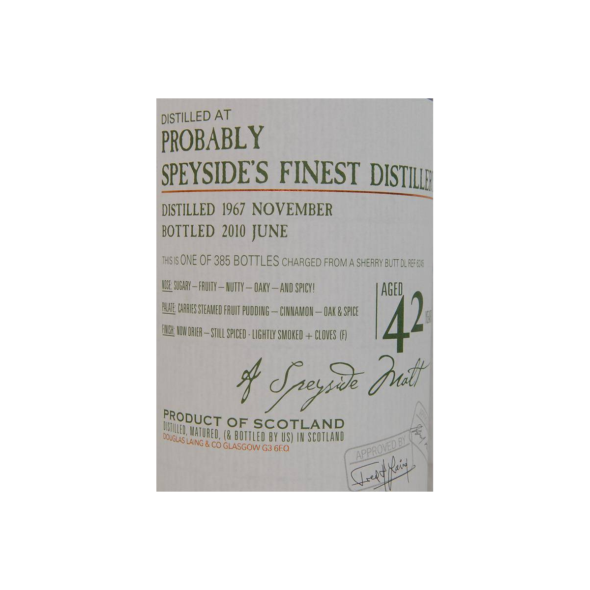 Douglas Laing Old Malt Cask 1967 42 Years Single Malt Whisky 2