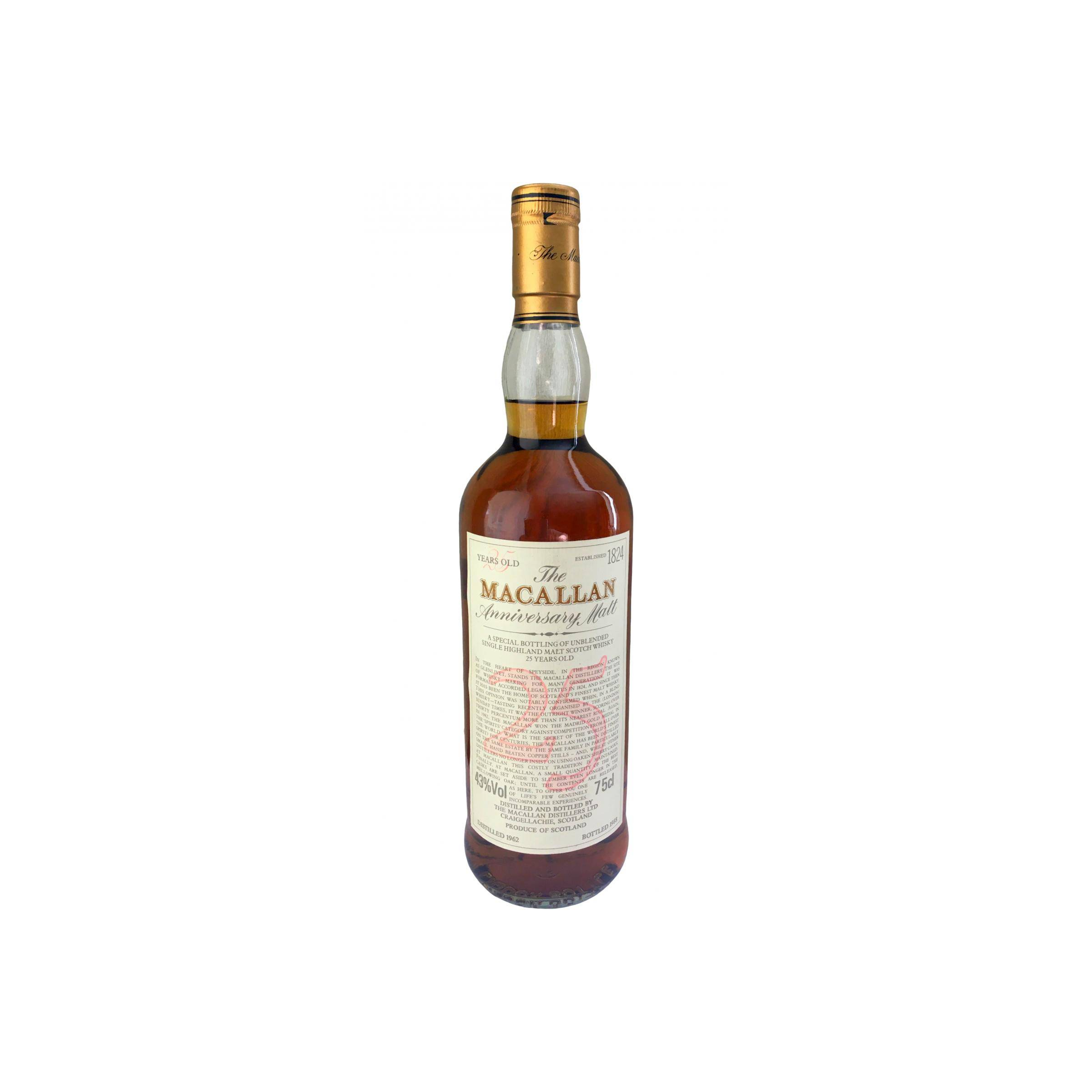 The Macallan 1962 25 Years Single Malt Whisky
