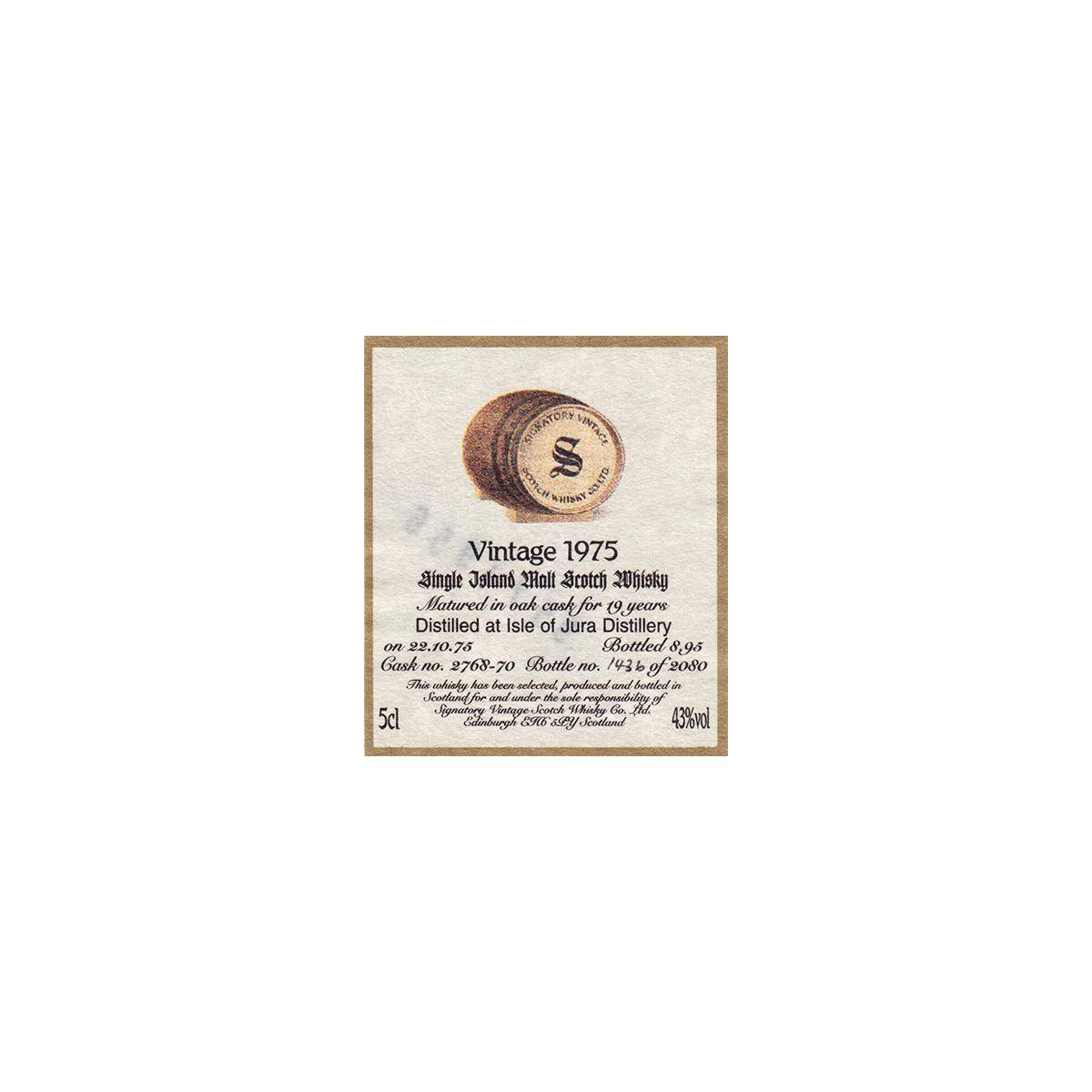 Jura Vintage Collection 1975 19 Years Single Malt Whisky