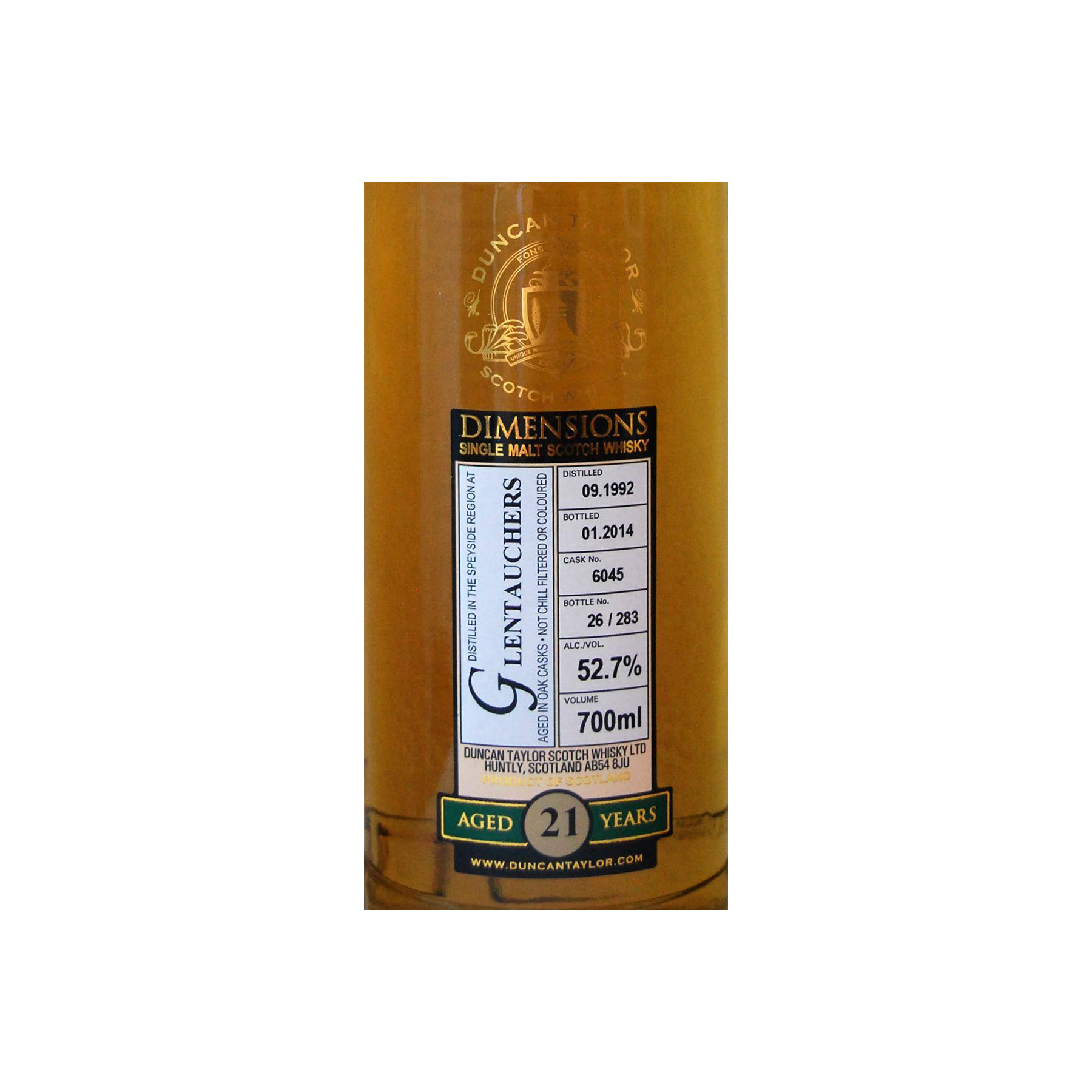 Glentauchers Dimensions 1992 21 Years Single Malt Whisky 3
