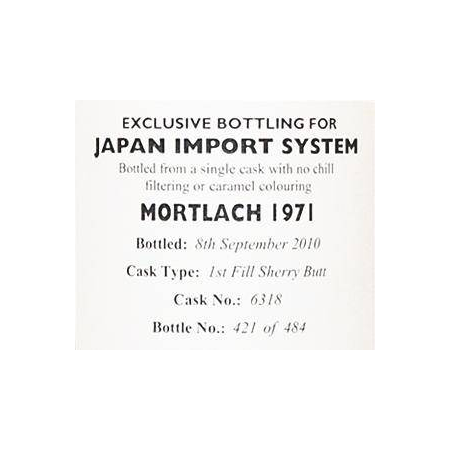 Mortlach 1971 38 Years Single Malt Whisky 2