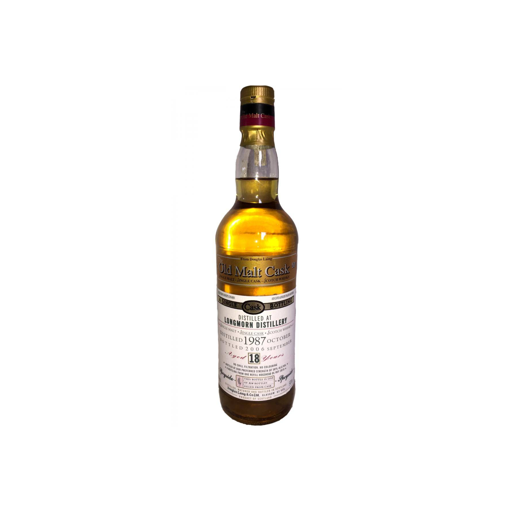 Longmorn Old Malt Cask 1987 18 Years Single Malt Whisky