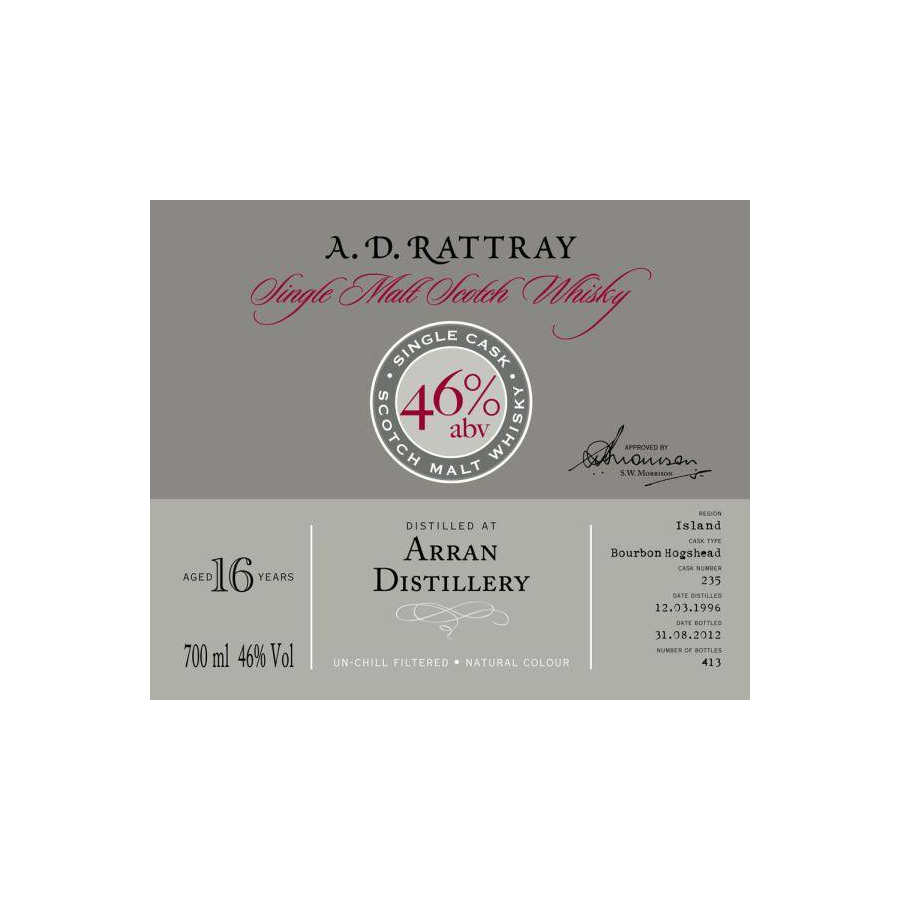 Arran Single Cask 1996 16 Years Single Malt Whisky 2