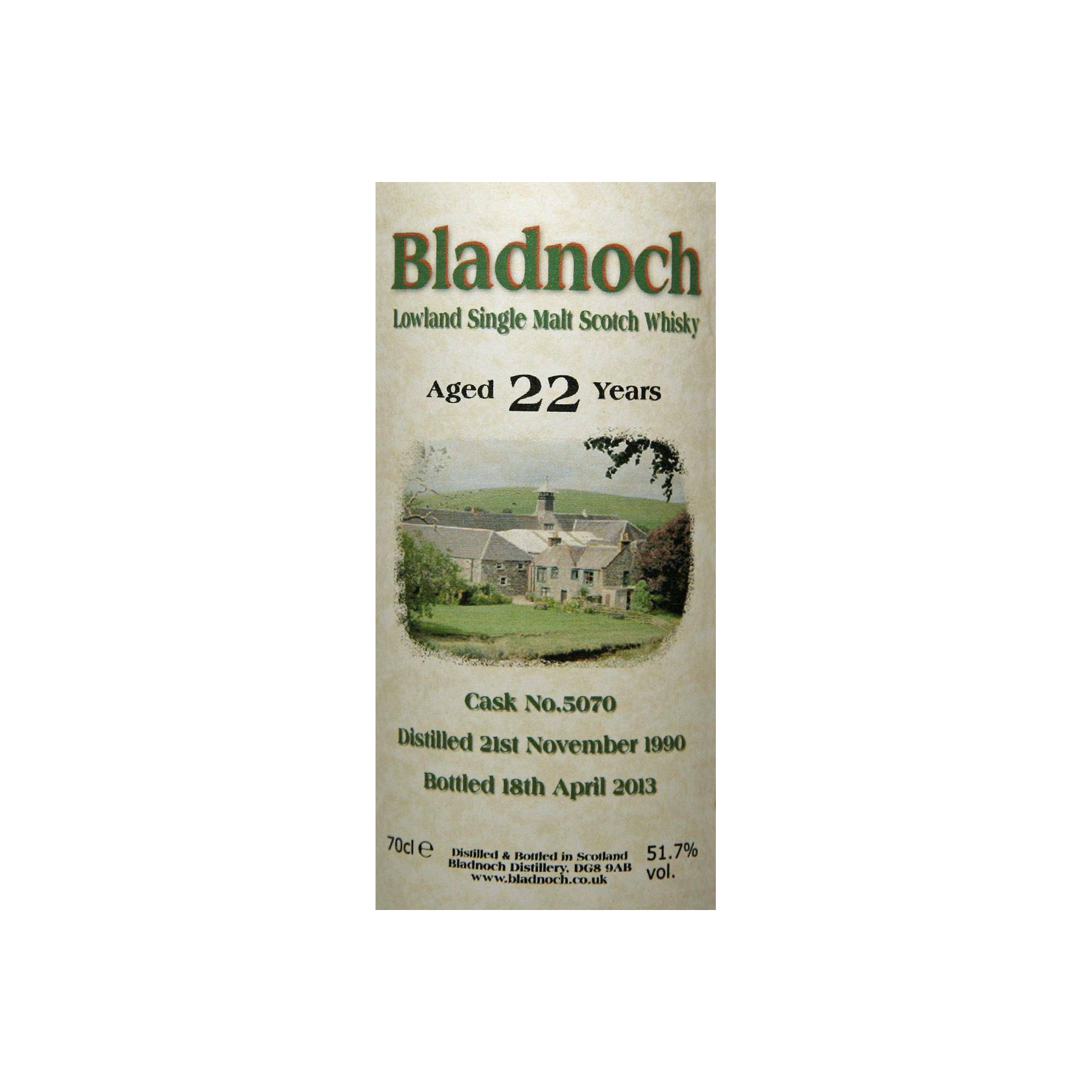 Bladnoch 1990 22 Years Single Malt Whisky 2