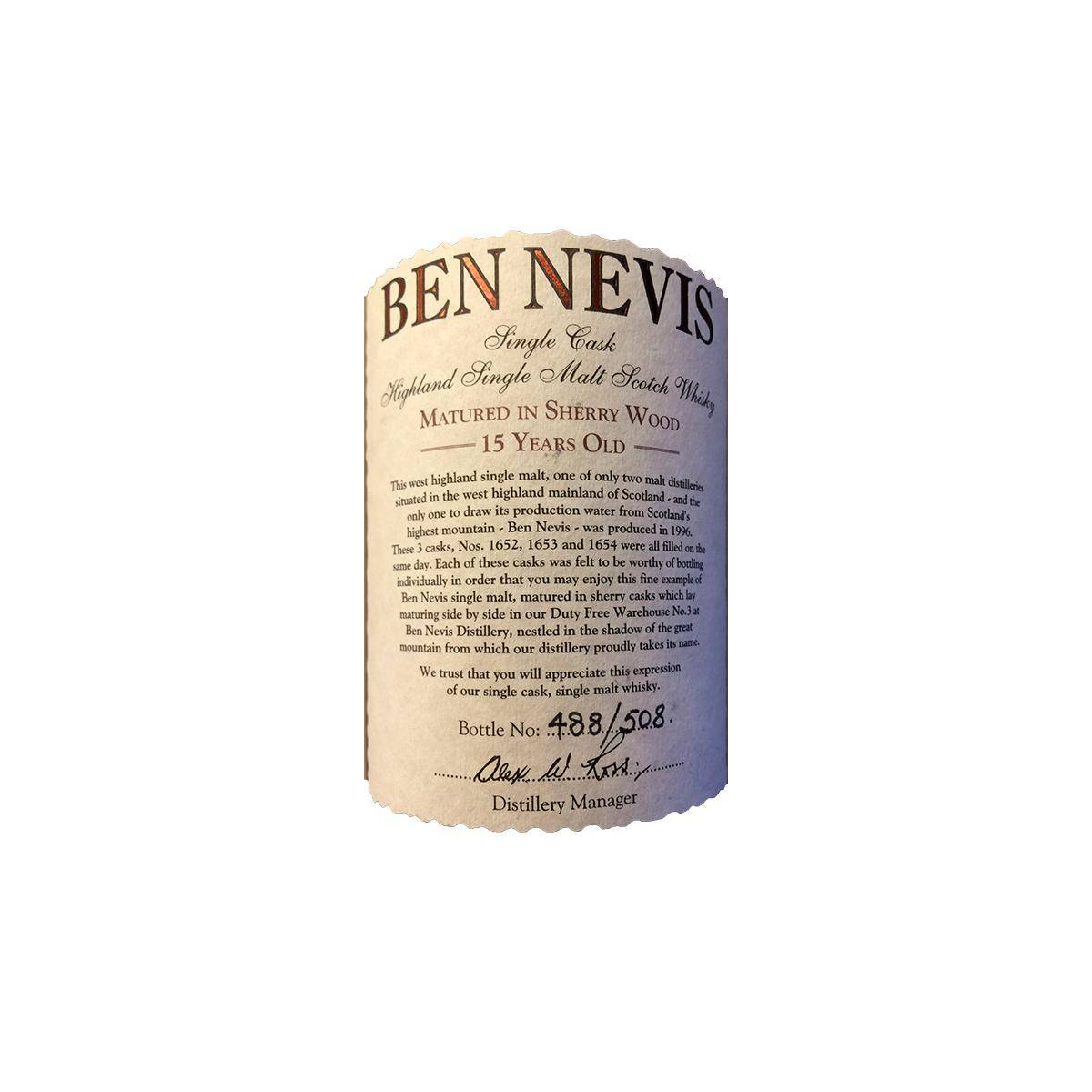 Ben Nevis Single Cask 1996 15 Years Single Malt Whisky 2