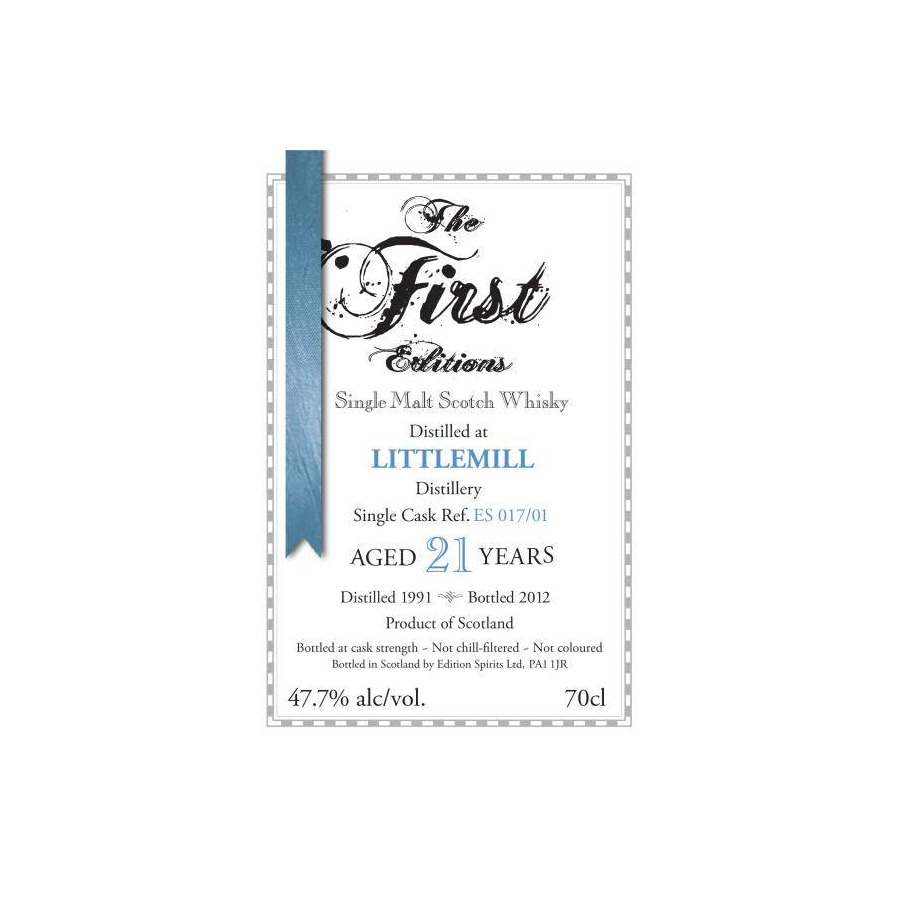Littlemill The First Editions 1991 21 Years Single Malt Whisky 2