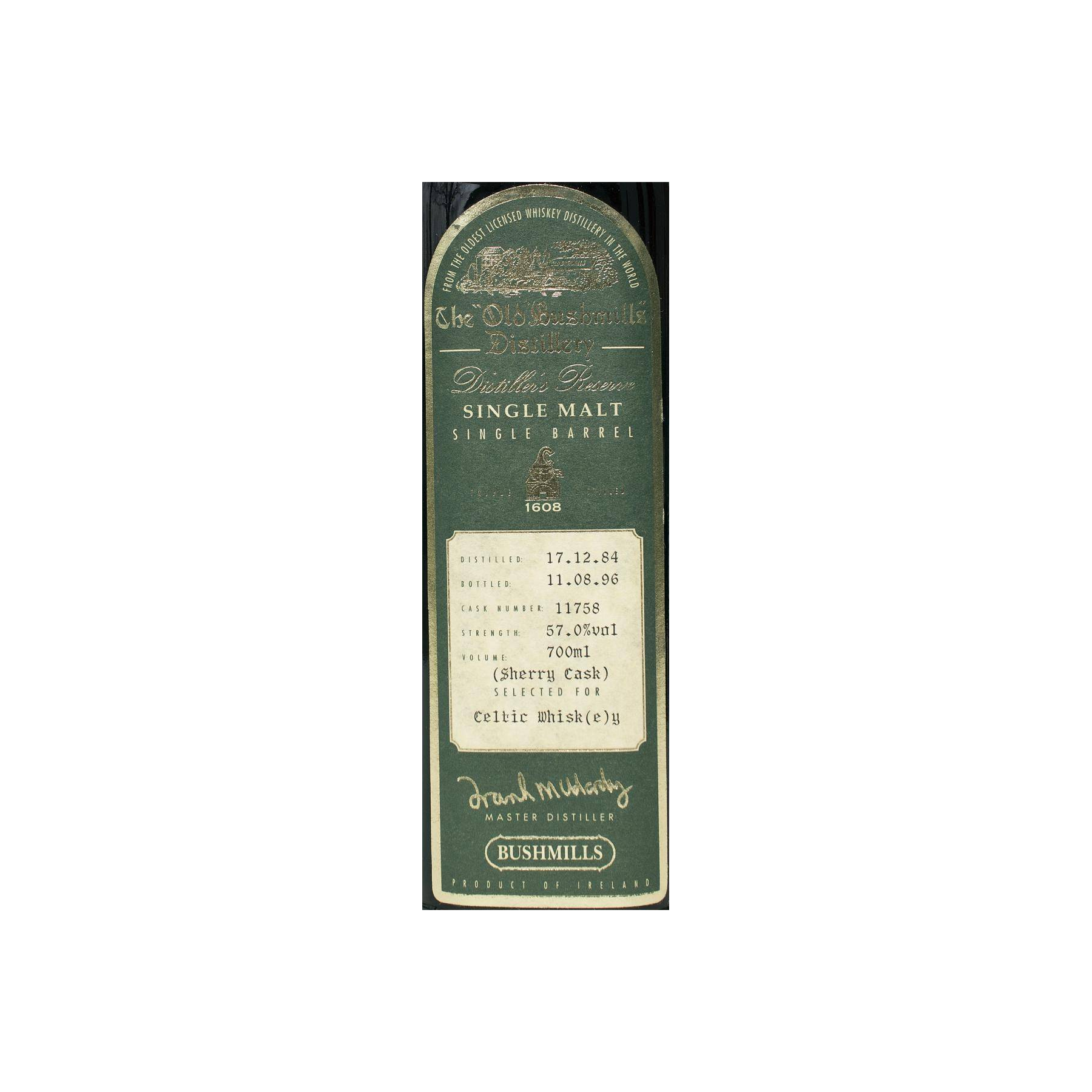 Bushmills Single Cask 1984 11 Years Single Malt Whisky 3