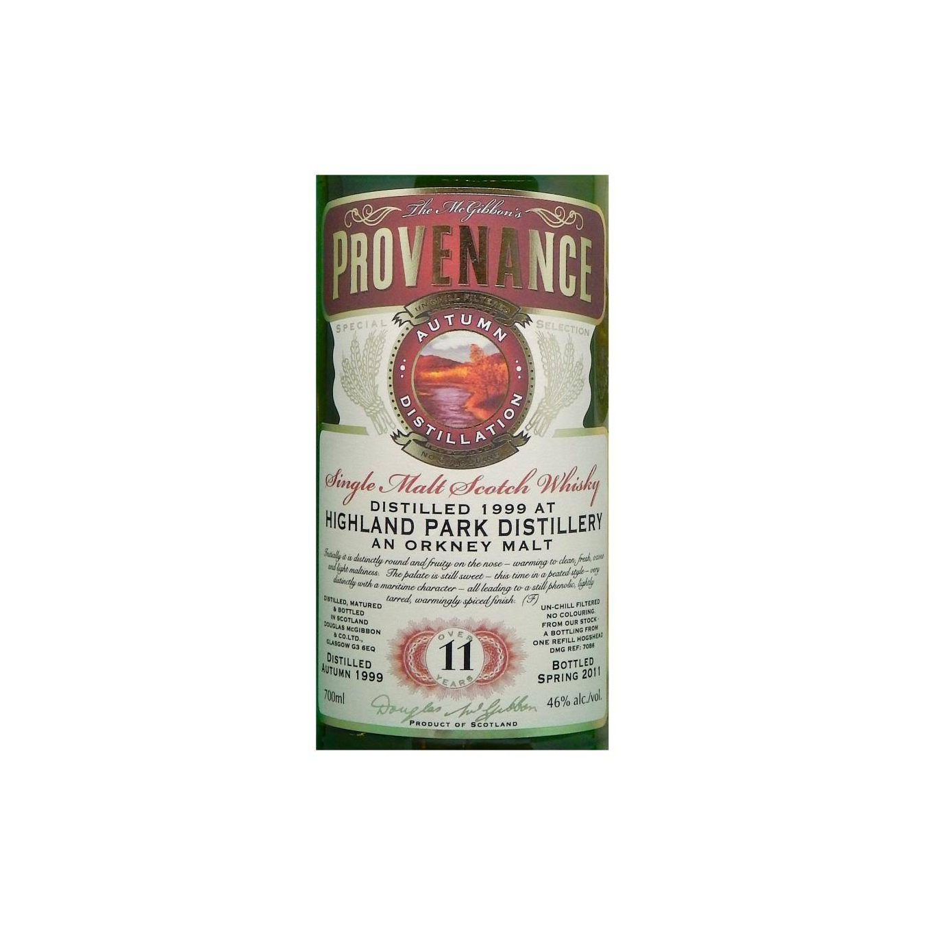 Highland Park McGibbon's Provenance 1999 11 Years Single Malt Whisky