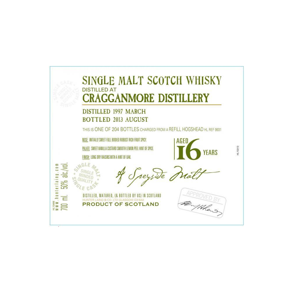 Cragganmore Old Malt Cask 1997 16 Years Single Malt Whisky