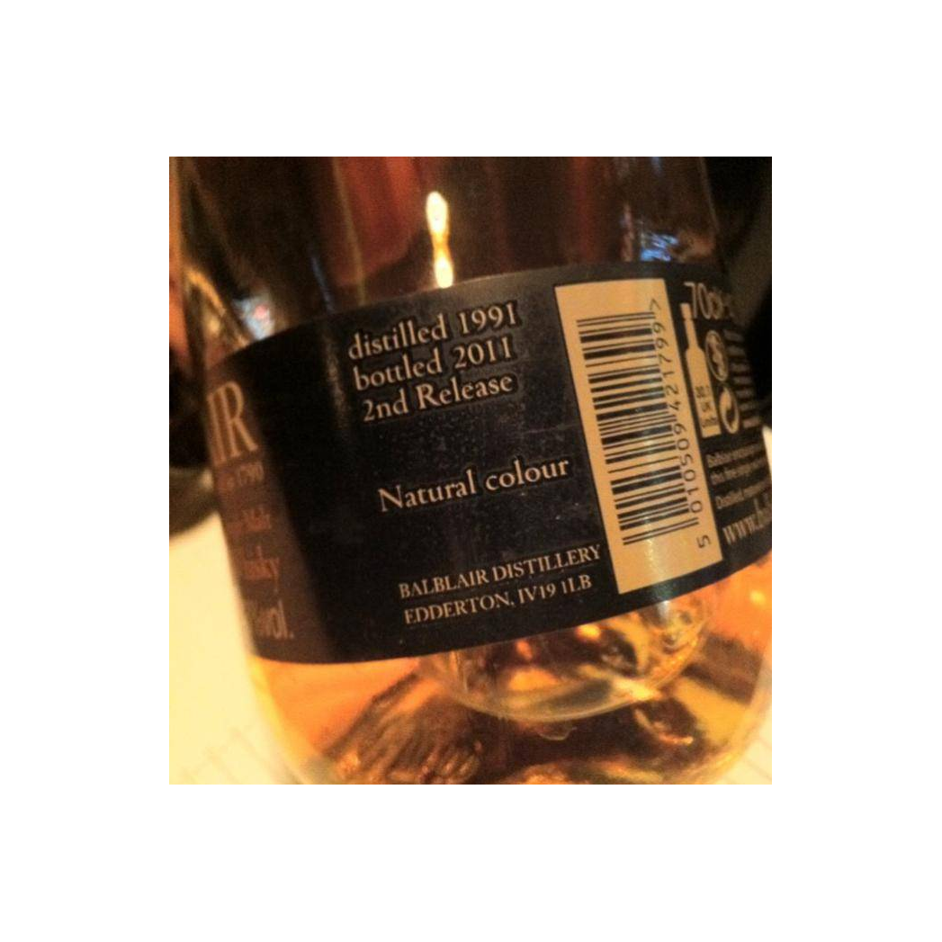 Balblair 1991 20 Years Single Malt Whisky 2